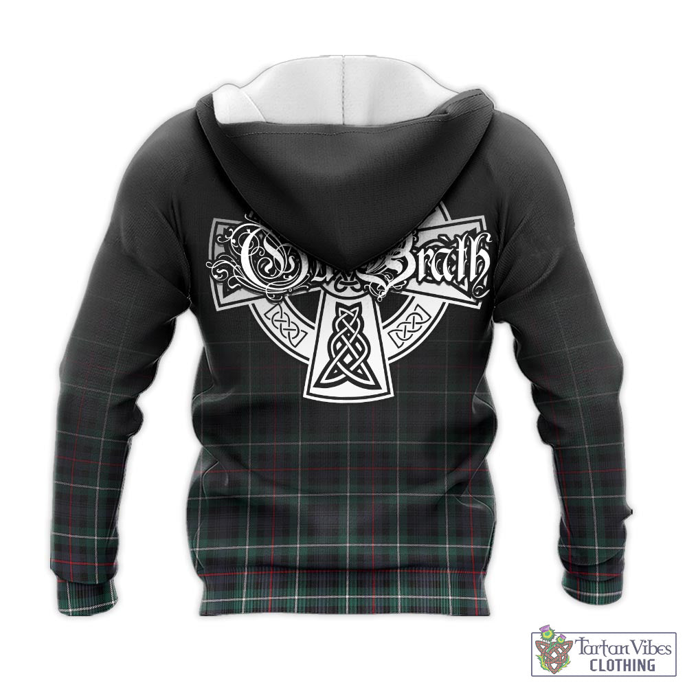 Tartan Vibes Clothing MacKenzie Modern Tartan Knitted Hoodie Featuring Alba Gu Brath Family Crest Celtic Inspired