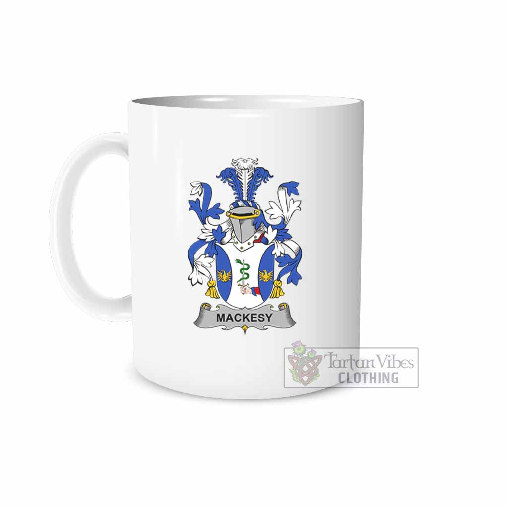 Mackesy Irish Clan Coat of Arms Ceramic Mug White - 2D-tartanvibesclothing