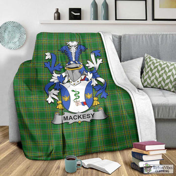 Mackesy Irish Clan Tartan Blanket with Coat of Arms - Tartan Vibes Clothing