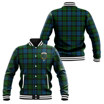 MacKie (McKie) Tartan Baseball Jacket with Family Crest