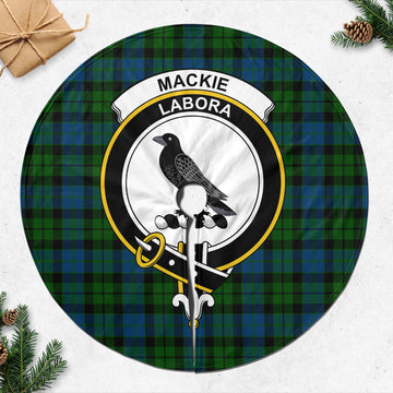 MacKie (McKie) Tartan Christmas Tree Skirt with Family Crest