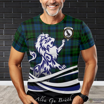 MacKie (McKie) Tartan T-Shirt with Alba Gu Brath Regal Lion Emblem