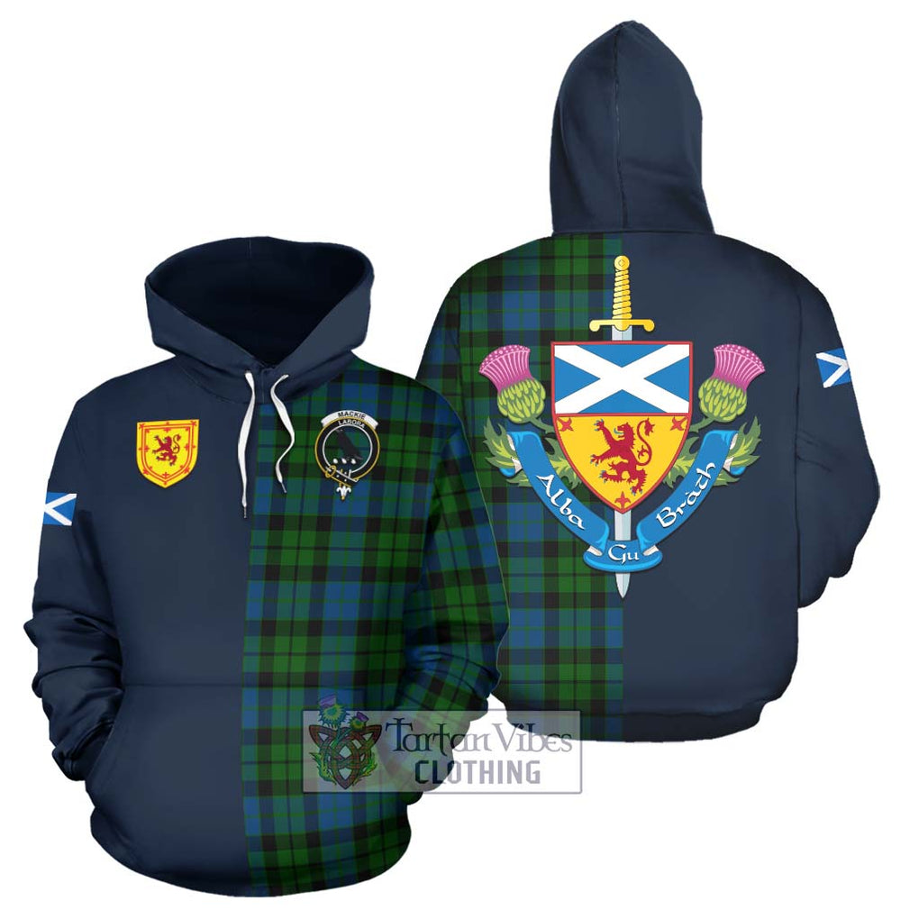 Tartan Vibes Clothing MacKie Tartan Hoodie with Scottish Lion Royal Arm Half Style