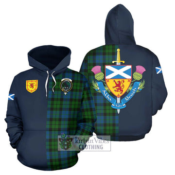 MacKie (McKie) Tartan Hoodie Alba with Scottish Lion Royal Arm Half Style