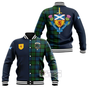 MacKie (McKie) Tartan Baseball Jacket Alba with Scottish Lion Royal Arm Half Style