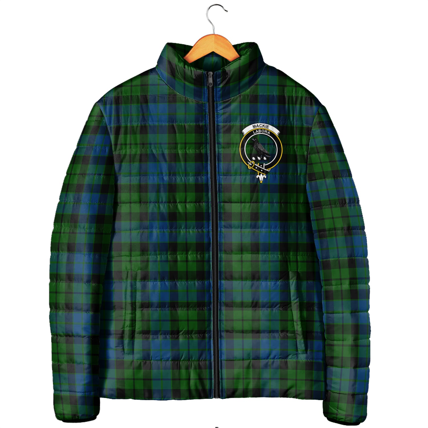 MacKie (McKie) Tartan Padded Jacket with Family Crest Men's Padded Jacket - Tartan Vibes Clothing