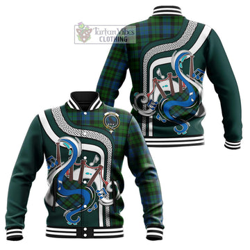 MacKie (McKie) Tartan Baseball Jacket with Epic Bagpipe Style