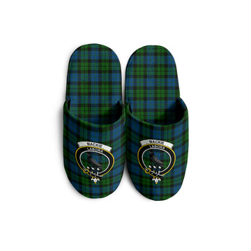 MacKie (McKie) Tartan Home Slippers with Family Crest