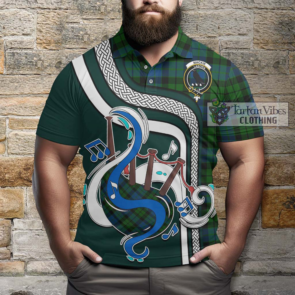 Tartan Vibes Clothing MacKie Tartan Polo Shirt with Epic Bagpipe Style