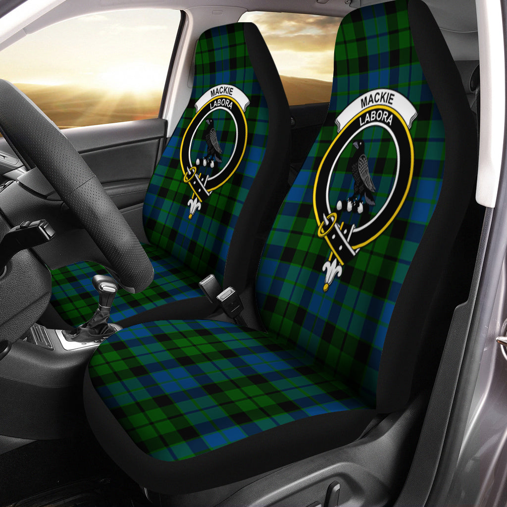 MacKie Tartan Car Seat Cover with Family Crest One Size - Tartanvibesclothing