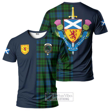 MacKie (McKie) Tartan T-Shirt Alba with Scottish Lion Royal Arm Half Style