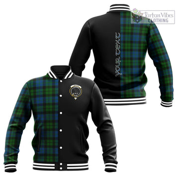 MacKie (McKie) Tartan Baseball Jacket with Family Crest and Half Of Me Style