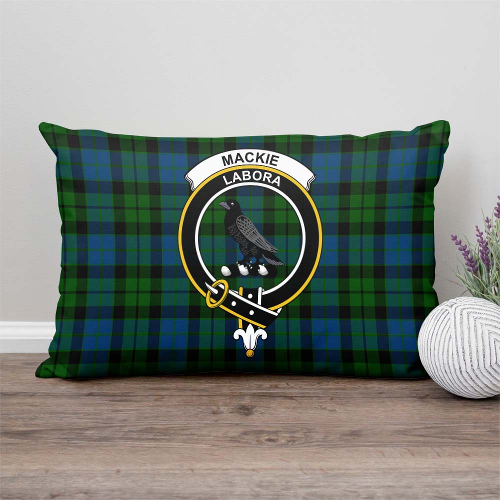 MacKie Tartan Pillow Cover with Family Crest Rectangle Pillow Cover - Tartanvibesclothing