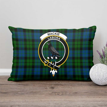 MacKie (McKie) Tartan Pillow Cover with Family Crest