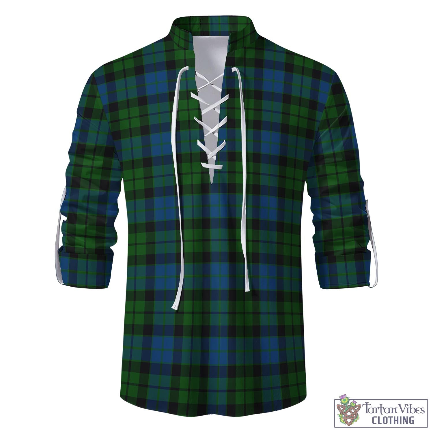 MacKie (McKie) Tartan Men's Scottish Traditional Jacobite Ghillie Kilt Shirt - Tartan Vibes Clothing