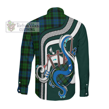 MacKie (McKie) Tartan Long Sleeve Button Shirt with Epic Bagpipe Style