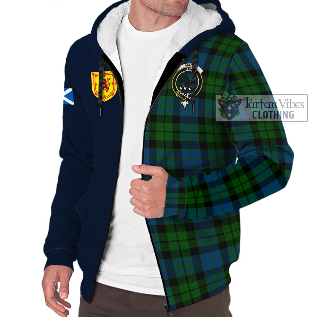 Tartan Vibes Clothing MacKie Tartan Sherpa Hoodie with Scottish Lion Royal Arm Half Style