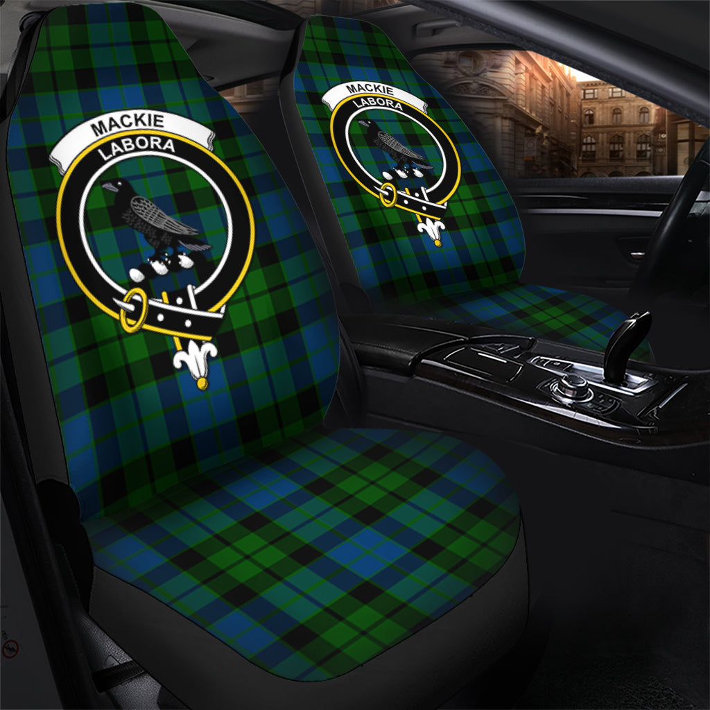 MacKie Tartan Car Seat Cover with Family Crest - Tartanvibesclothing