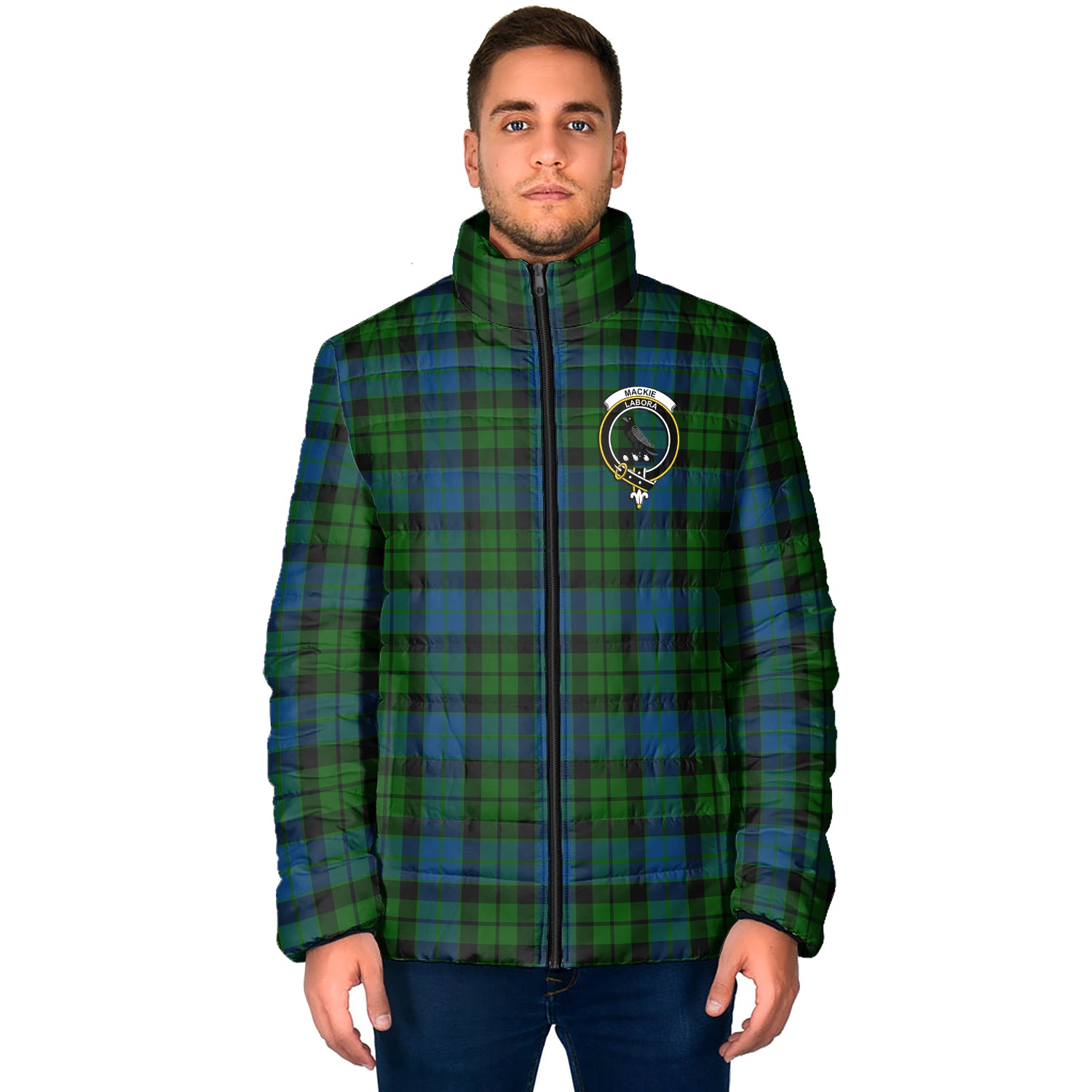 MacKie (McKie) Tartan Padded Jacket with Family Crest - Tartan Vibes Clothing