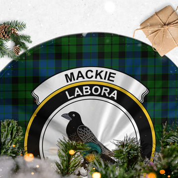 MacKie (McKie) Tartan Christmas Tree Skirt with Family Crest