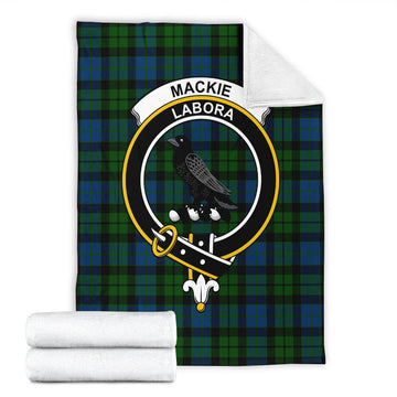 MacKie (McKie) Tartan Blanket with Family Crest