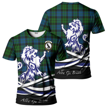 MacKie (McKie) Tartan T-Shirt with Alba Gu Brath Regal Lion Emblem