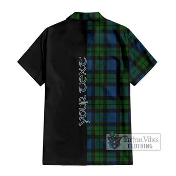 MacKie (McKie) Tartan Short Sleeve Button Shirt with Family Crest and Half Of Me Style