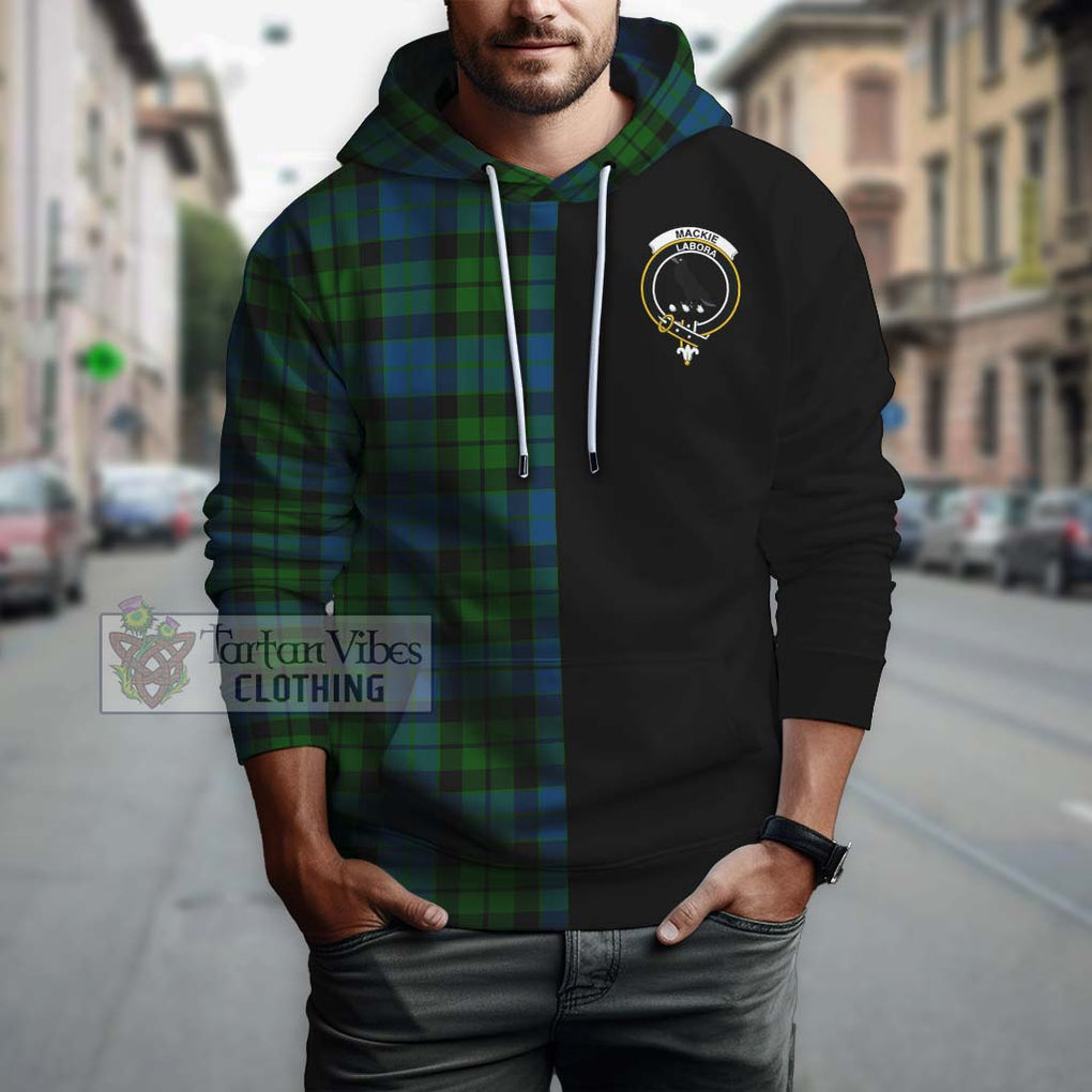 MacKie (McKie) Tartan Hoodie with Family Crest and Half Of Me Style - Tartanvibesclothing Shop