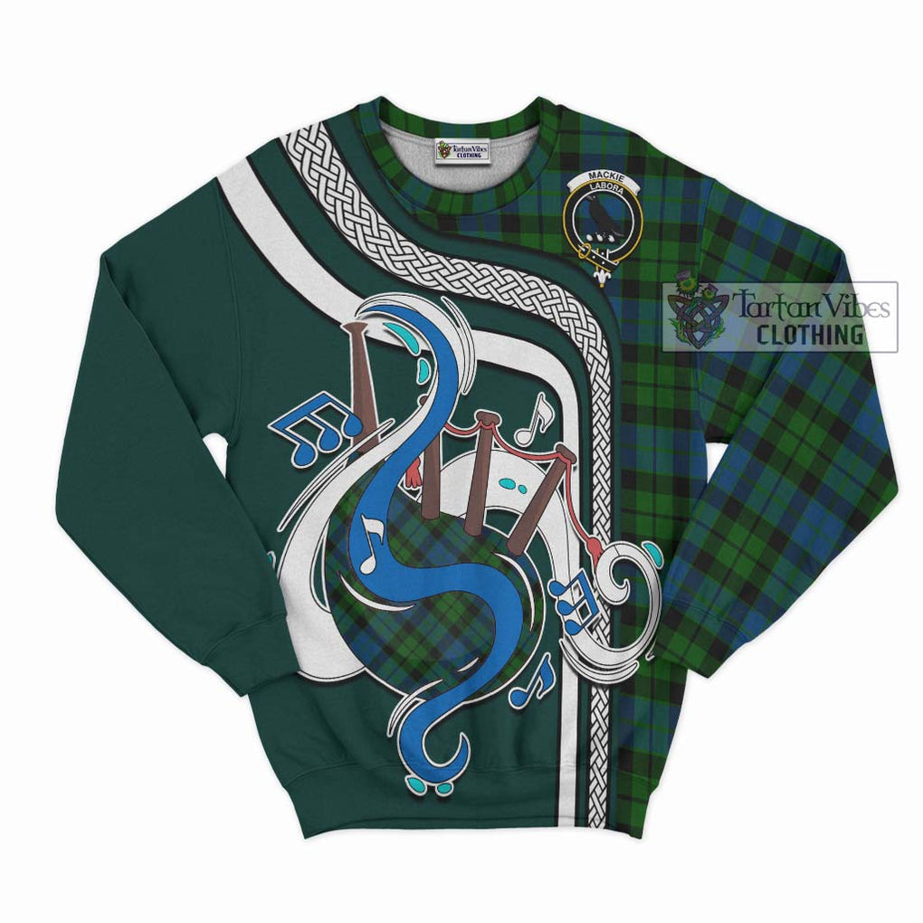 Tartan Vibes Clothing MacKie Tartan Sweatshirt with Epic Bagpipe Style