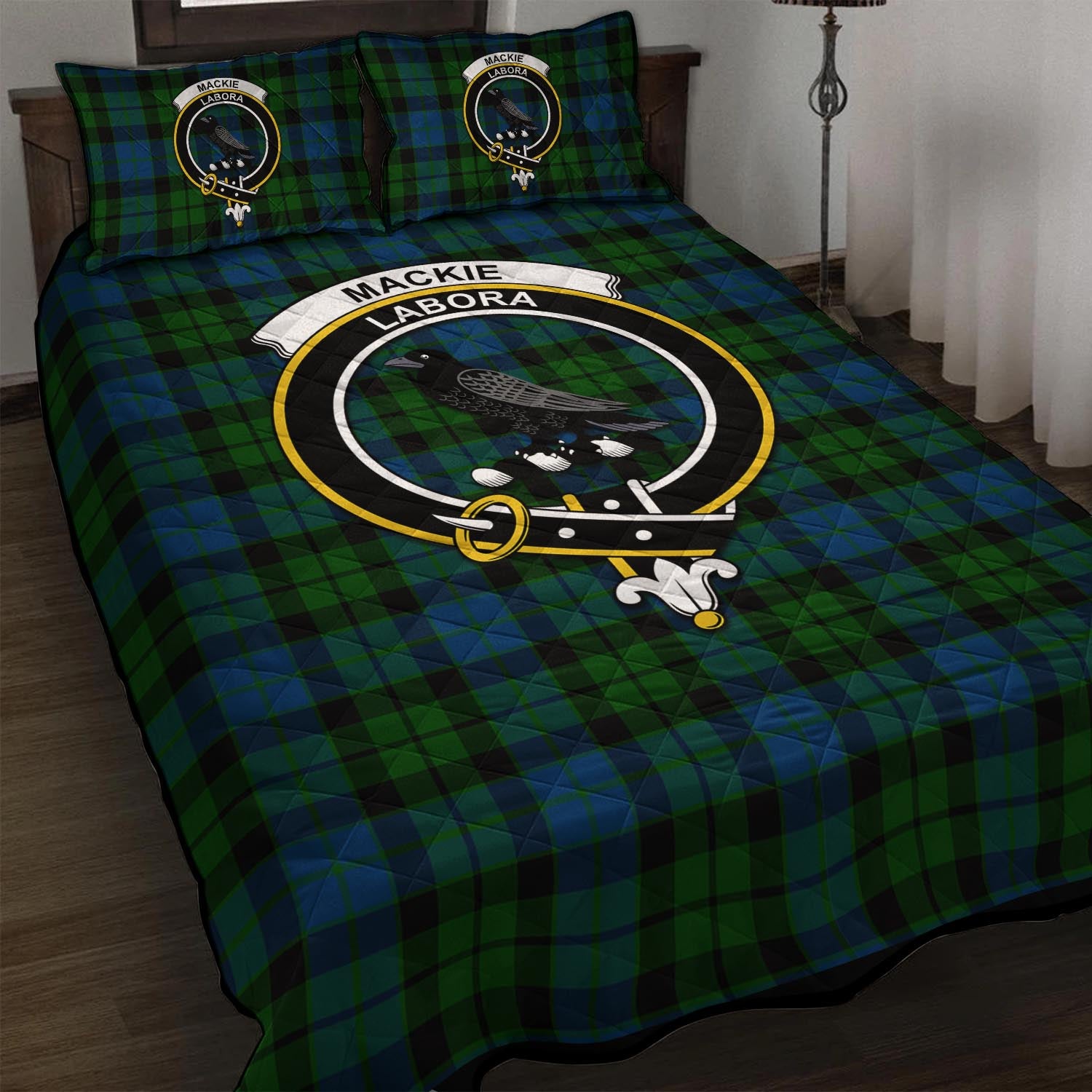 MacKie (McKie) Tartan Quilt Bed Set with Family Crest - Tartan Vibes Clothing