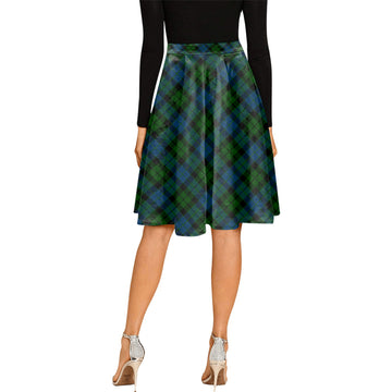 MacKie (McKie) Tartan Melete Pleated Midi Skirt Cross Style