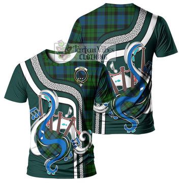 MacKie (McKie) Tartan T-Shirt with Epic Bagpipe Style