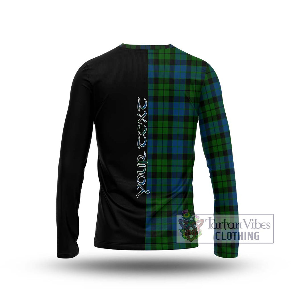 MacKie (McKie) Tartan Long Sleeve T-Shirt with Family Crest and Half Of Me Style - Tartanvibesclothing Shop