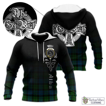 MacKie (McKie) Tartan Knitted Hoodie Featuring Alba Gu Brath Family Crest Celtic Inspired