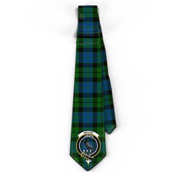 MacKie (McKie) Tartan Classic Necktie with Family Crest