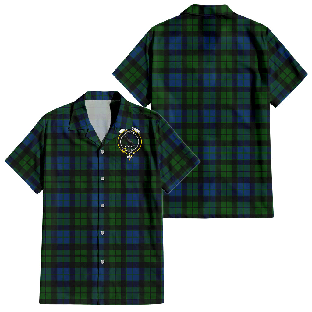 mackie-tartan-short-sleeve-button-down-shirt-with-family-crest