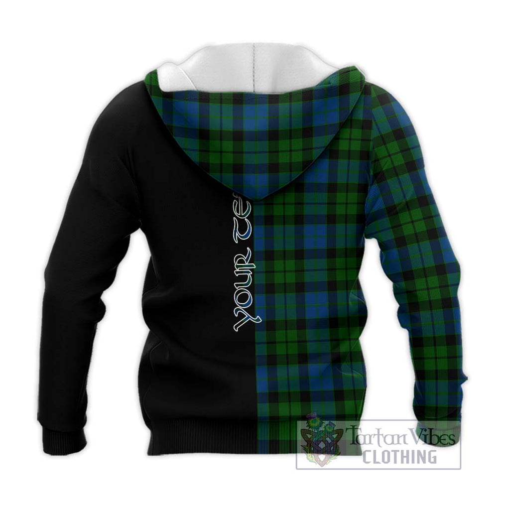 MacKie (McKie) Tartan Knitted Hoodie with Family Crest and Half Of Me Style - Tartanvibesclothing Shop