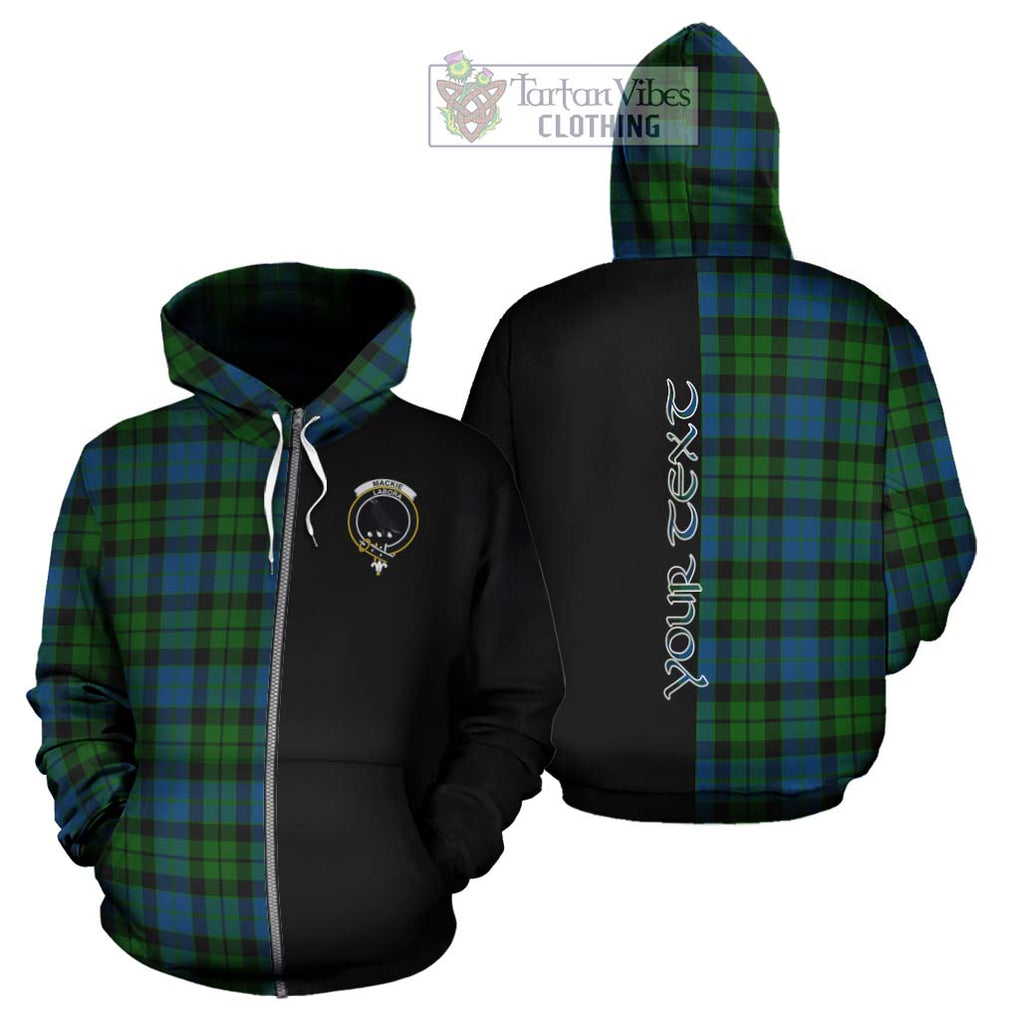 MacKie (McKie) Tartan Hoodie with Family Crest and Half Of Me Style - Tartanvibesclothing Shop