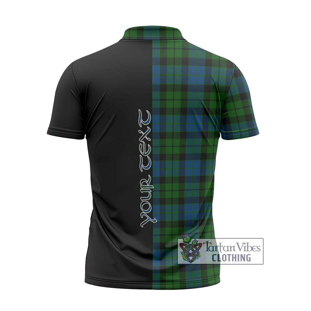 MacKie (McKie) Tartan Zipper Polo Shirt with Family Crest and Half Of Me Style - Tartanvibesclothing Shop