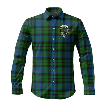 MacKie (McKie) Tartan Long Sleeve Button Up Shirt with Family Crest