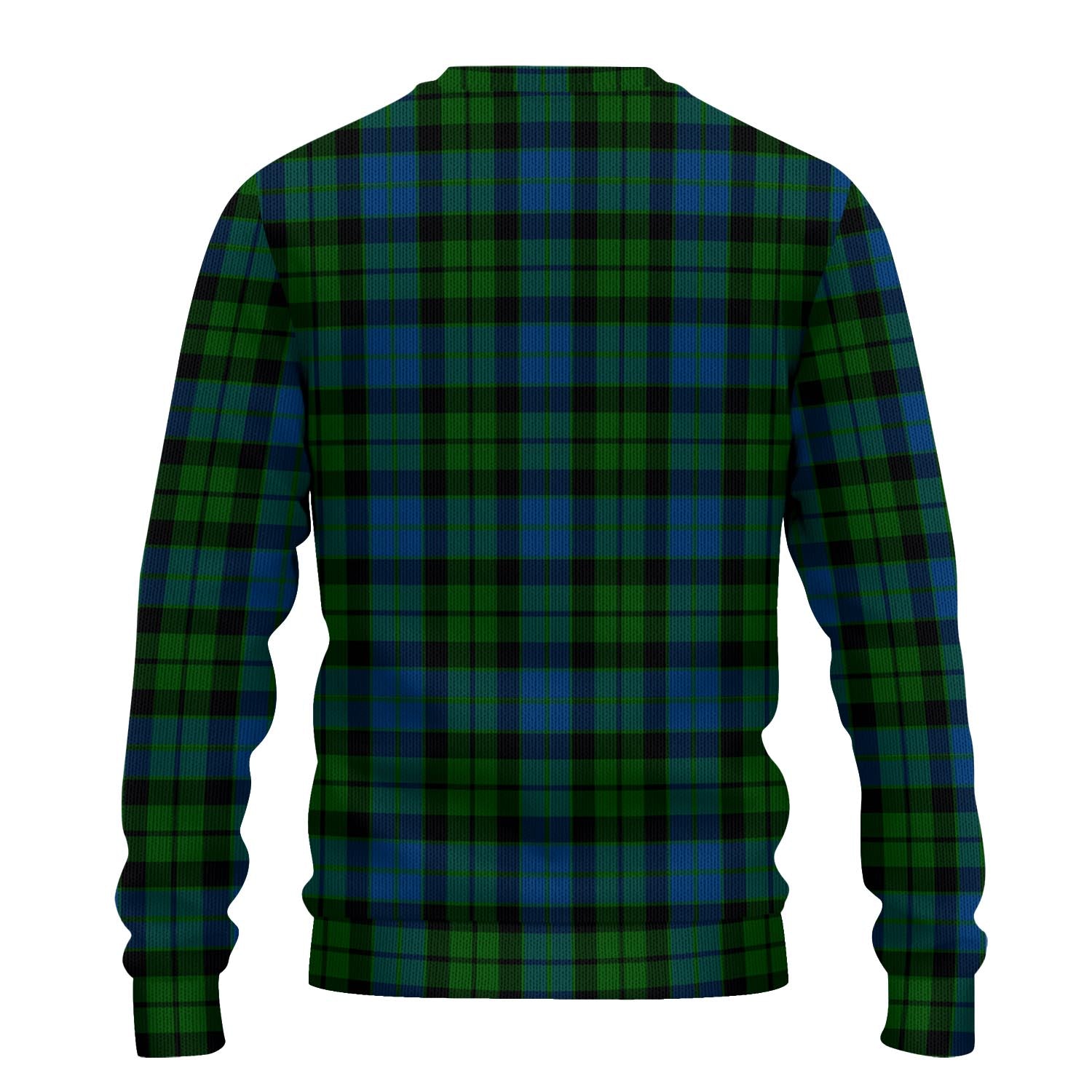 MacKie Tartan Knitted Sweater with Family Crest - Tartanvibesclothing