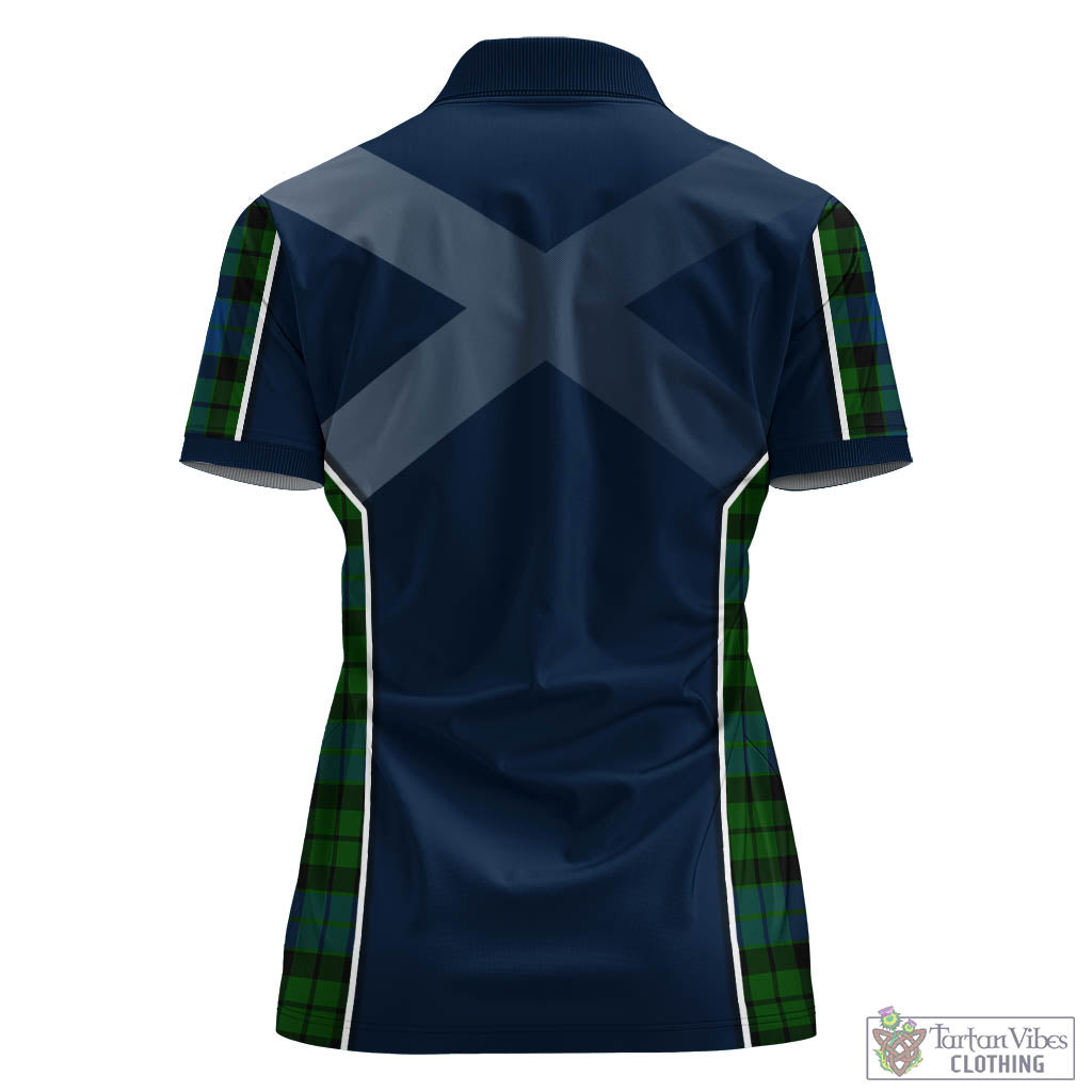 Tartan Vibes Clothing MacKie Tartan Women's Polo Shirt with Family Crest and Scottish Thistle Vibes Sport Style