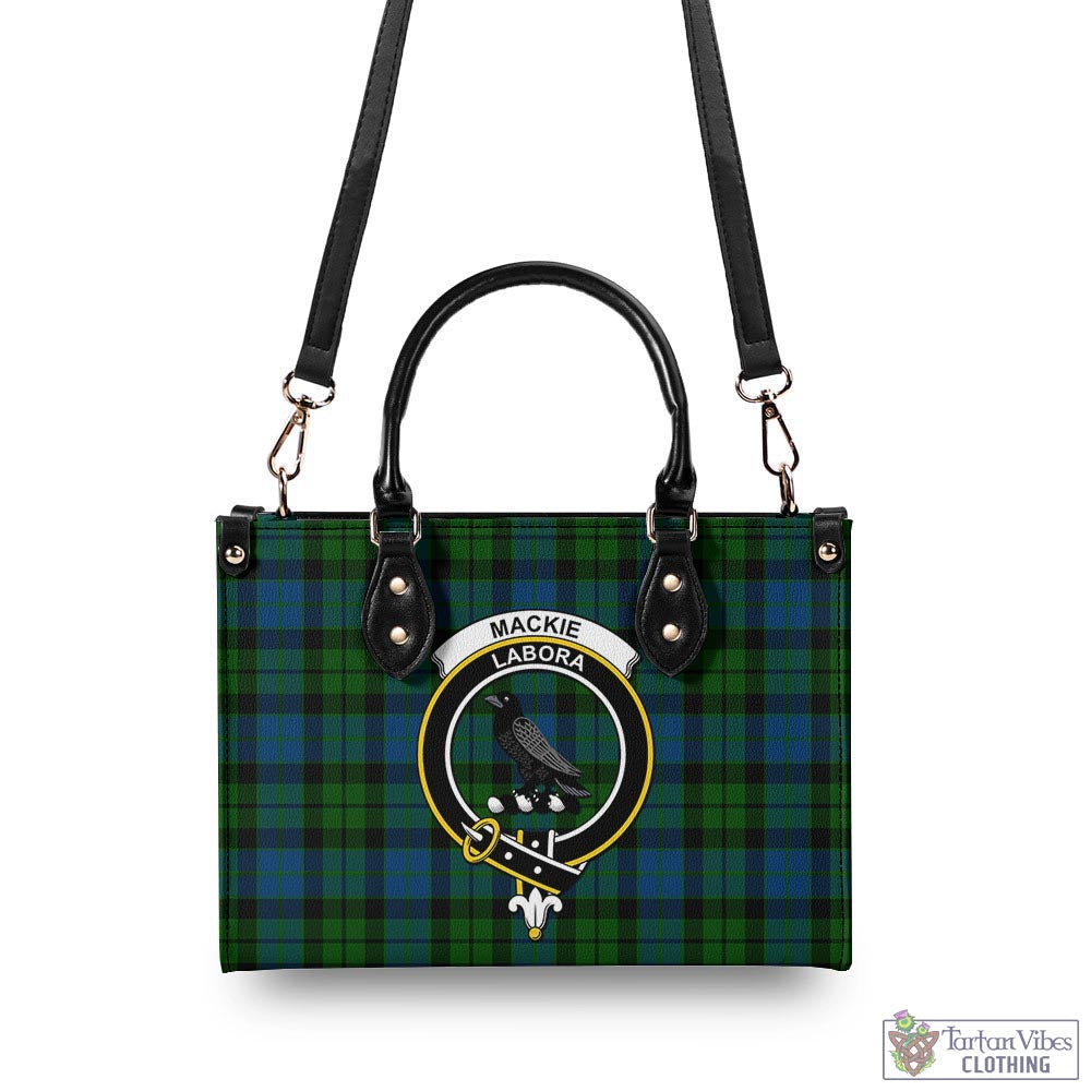 Tartan Vibes Clothing MacKie Tartan Luxury Leather Handbags with Family Crest