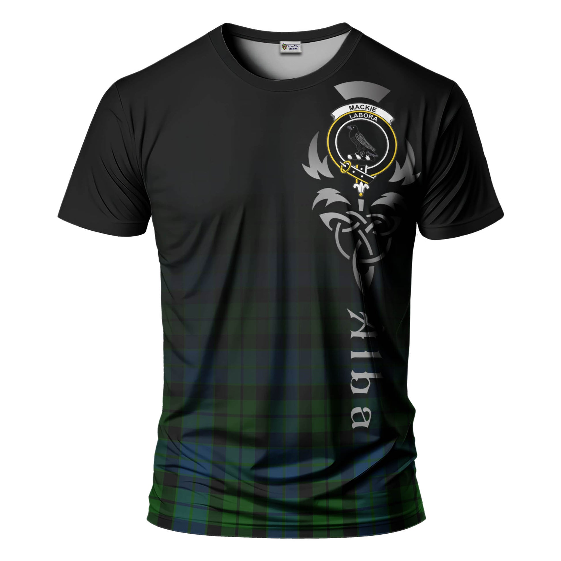 Tartan Vibes Clothing MacKie Tartan T-Shirt Featuring Alba Gu Brath Family Crest Celtic Inspired