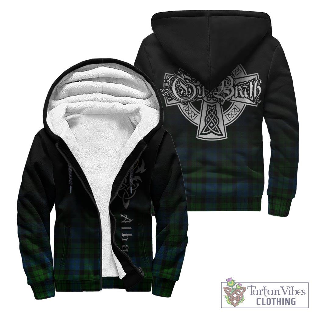 Tartan Vibes Clothing MacKie Tartan Sherpa Hoodie Featuring Alba Gu Brath Family Crest Celtic Inspired