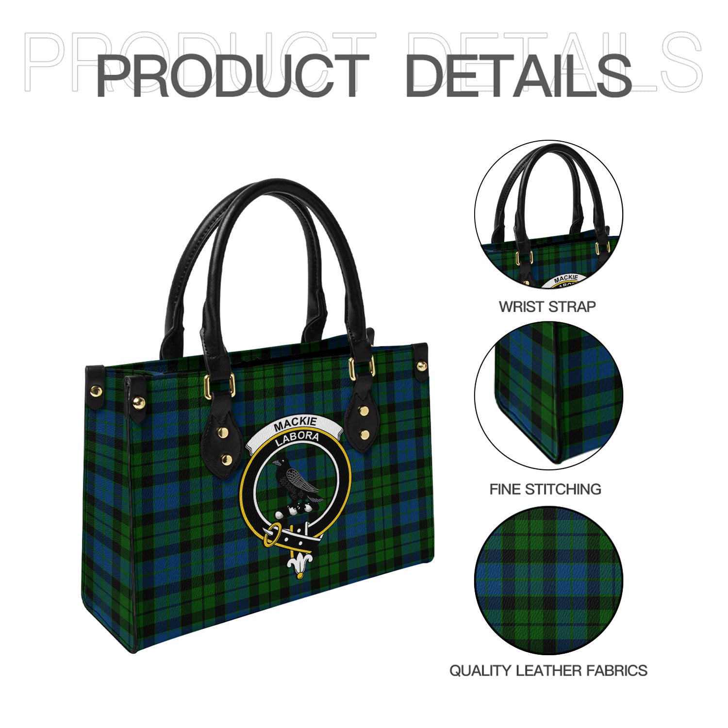 mackie-tartan-leather-bag-with-family-crest