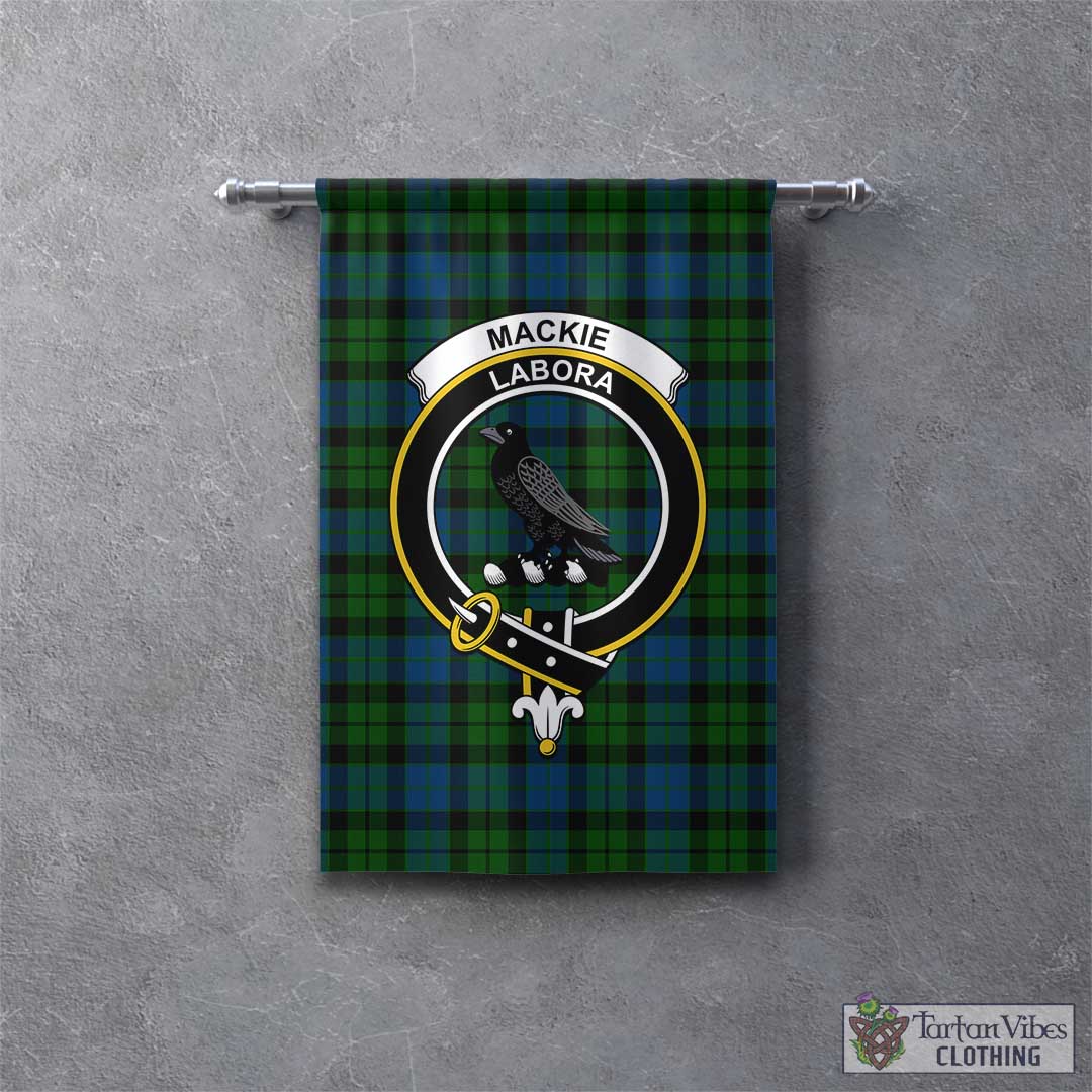 Tartan Vibes Clothing MacKie Tartan Gonfalon, Tartan Banner with Family Crest