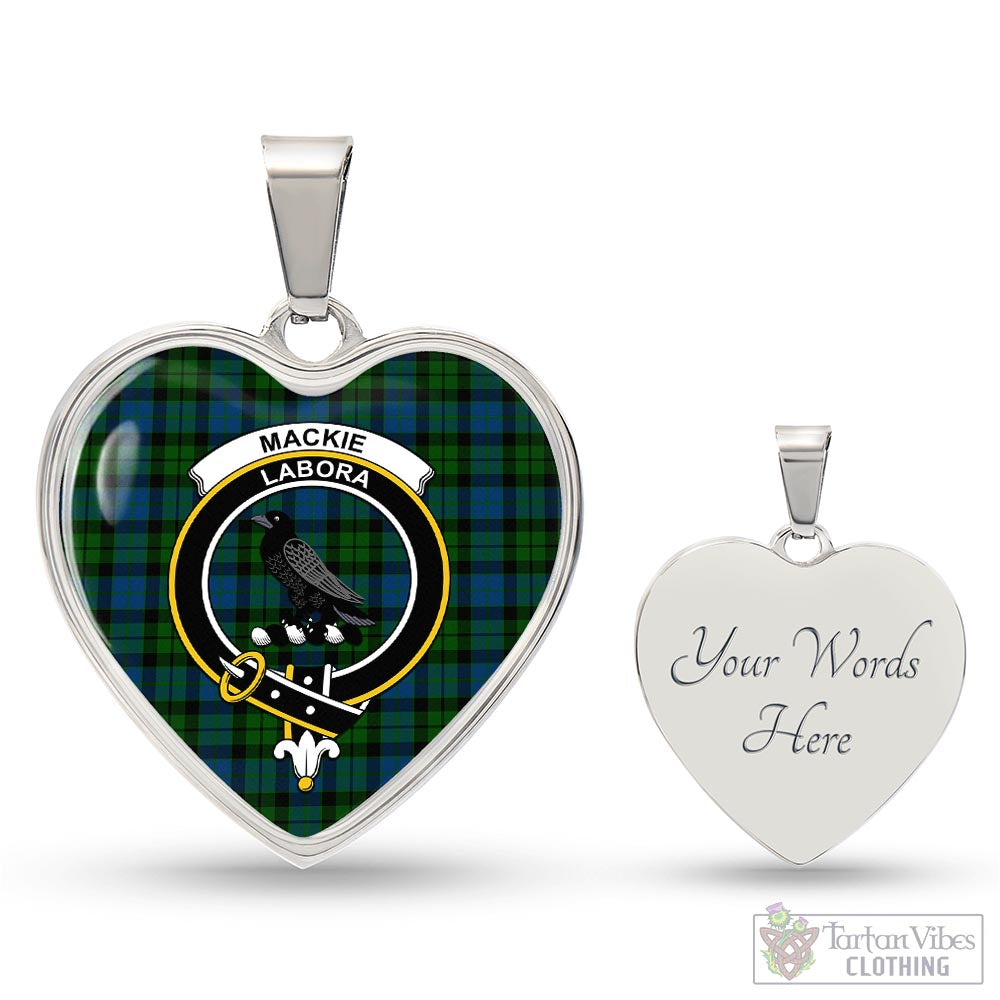 Tartan Vibes Clothing MacKie Tartan Heart Necklace with Family Crest