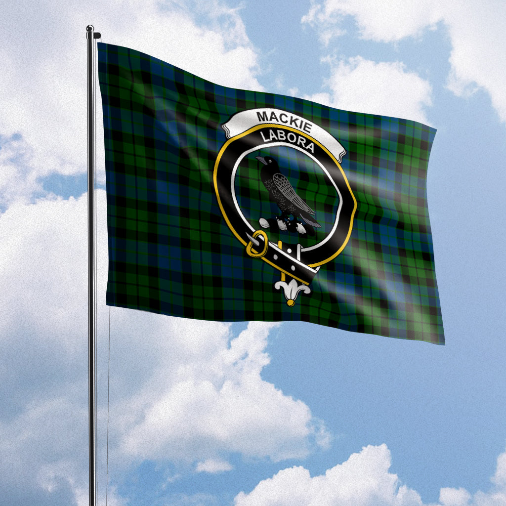 MacKie (McKie) Tartan Flag with Family Crest House Flag (Horizontal) - Tartan Vibes Clothing