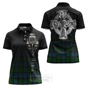 MacKie (McKie) Tartan Women's Polo Shirt Featuring Alba Gu Brath Family Crest Celtic Inspired